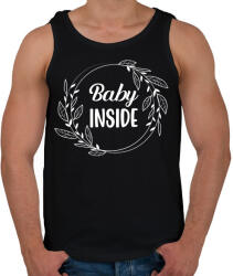 printfashion Baby inside - White - Férfi atléta - Fekete (7052259)