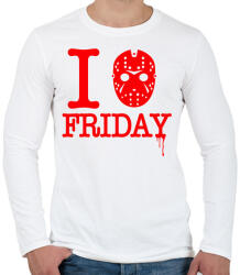 printfashion I love Jason! - Férfi hosszú ujjú póló - Fehér (1872486)