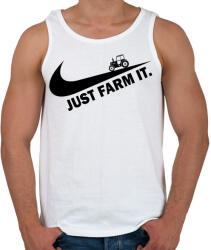 printfashion Just farm it - Férfi atléta - Fehér (885092)