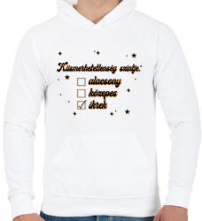 printfashion Kiismerhetetlenség szintje - Férfi kapucnis pulóver - Fehér (8523215)