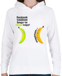 printfashion furának találom. . . - Női kapucnis pulóver - Fehér (2501092)