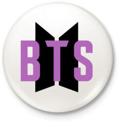 printfashion BTS - Purple - Kitűző, hűtőmágnes - Fehér (3080089)