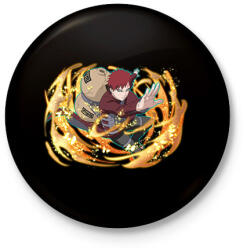 printfashion Gaara - Kitűző, hűtőmágnes - Fekete (7211737)