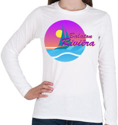 printfashion Balaton Riviéra - Női hosszú ujjú póló - Fehér (2756985)