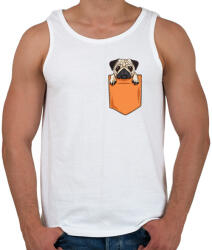 printfashion ZSEB-Mopsz - Férfi atléta - Fehér (277140)