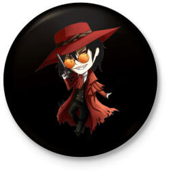 printfashion Hellsing - Kitűző, hűtőmágnes - Fekete (3103250)