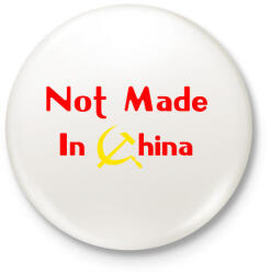 printfashion not-made-in-china-2 - Kitűző, hűtőmágnes - Fehér (3077400)