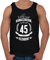 printfashion kamasz-45-white - Férfi atléta - Fekete (603043)