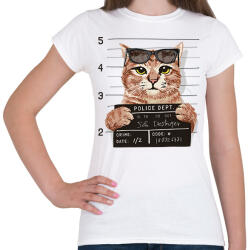 printfashion Rabosított macska - Női póló - Fehér (7064383)