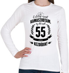 printfashion kamasz-55-black - Női hosszú ujjú póló - Fehér (606731)