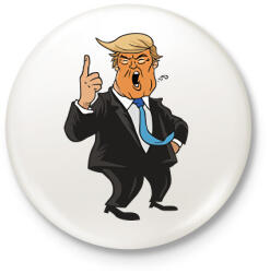 printfashion Donald Trump - Kitűző, hűtőmágnes - Fehér (5665792)
