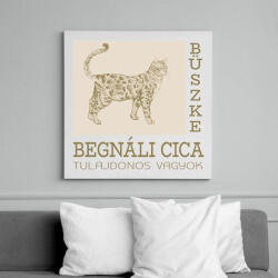 printfashion Büszke cica tulajdonos - Bengáli - Vászonkép - Fehér (6640758)