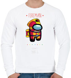 printfashion Among us fireman 2 premium skin set - Férfi pulóver - Fehér (4204604)