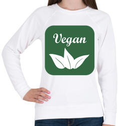 printfashion Vegán logó - Női pulóver - Fehér (12695468)