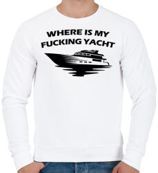 printfashion Yacht - Férfi pulóver - Fehér (14144329)