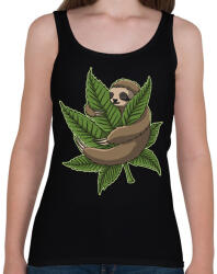 printfashion Chilling Sloth - Női atléta - Fekete (6592408)
