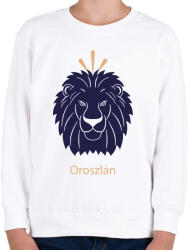 printfashion Oroszlán minta - Gyerek pulóver - Fehér (6265477)