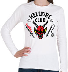 printfashion Hellfire Club - Női hosszú ujjú póló - Fehér (7238524)