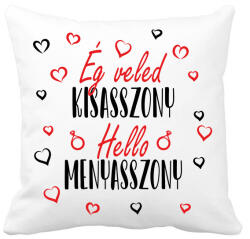 printfashion Ég veled Kisasszony - Párnahuzat, Díszpárnahuzat - Fehér (7264731)