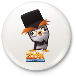 printfashion Zooba - Fuzzy - Kitűző, hűtőmágnes - Fehér (4603097)