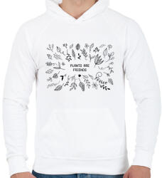 printfashion Plants are friends - Kertészkedés - Férfi kapucnis pulóver - Fehér (6978321)