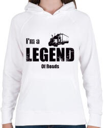 printfashion im a legend of roads - Női kapucnis pulóver - Fehér (1777266)