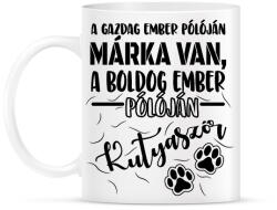 printfashion Boldog ember pólóján kutyaszőr - Bögre - Fehér (16436914)