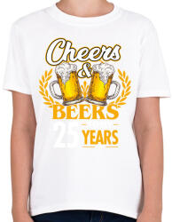 printfashion Cheers & Beers - 25 - Gyerek póló - Fehér (4590973)