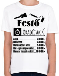 printfashion Festő óradíjak - Gyerek póló - Fehér (1685313)