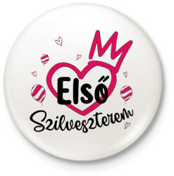 printfashion Első szilveszterem - Kitűző, hűtőmágnes - Fehér (10281281)