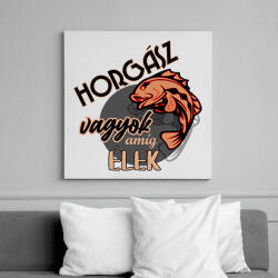 printfashion horgász vagyok - Vászonkép - Fehér (6640140)