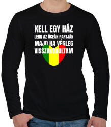 printfashion Kell egy ház lenn az óceán partján 4 - Férfi hosszú ujjú póló - Fekete (10760260)