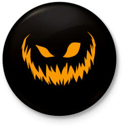 printfashion Scary face - Kitűző, hűtőmágnes - Fekete (3104326)