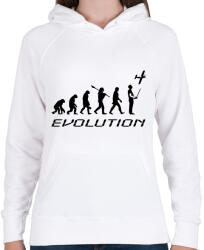 printfashion RC-Evolúció fekete - Női kapucnis pulóver - Fehér (5801309)