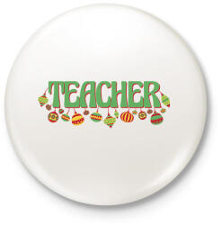 printfashion Tanár - Kitűző, hűtőmágnes - Fehér (14906490)