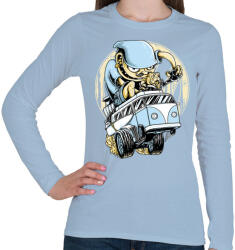 printfashion Drag VW Kombi - Női hosszú ujjú póló - Világoskék (2496)
