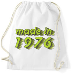 printfashion made-in-1976-green-grey - Sportzsák, Tornazsák - Fehér (485184)