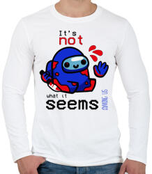 printfashion Among us - nem az aminek látszik - Férfi hosszú ujjú póló - Fehér (4798845)