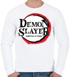 printfashion Demon Slayer minta - Férfi pulóver - Fehér (11876045)