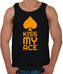 printfashion Kiss my ace - Férfi atléta - Fekete (15554662)