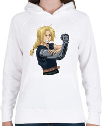printfashion FMA: Brotherhood - Edward Elric - Női kapucnis pulóver - Fehér (8407603)