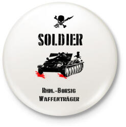 printfashion SOLDIER-rhm - Kitűző, hűtőmágnes - Fehér (3082293)