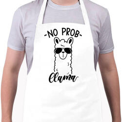 printfashion No Probllama - Kötény - Fehér (4904309)