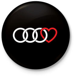 printfashion Audi love - Kitűző, hűtőmágnes - Fekete (3095971)