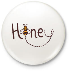printfashion Méz - Honey - Kitűző, hűtőmágnes - Fehér (7587240)