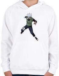 printfashion Kakashi - Gyerek kapucnis pulóver - Fehér (496571)