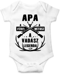 printfashion Apa a vadász - Baba Body - Fehér (5348566)