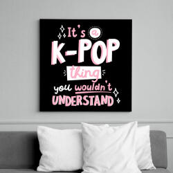 printfashion KPOP rajongó - Vászonkép - Fekete (6647987)