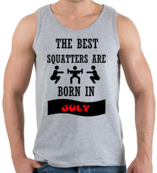 printfashion A legjobb guggolók júliusban születnek - Férfi atléta - Sport szürke (1288200)