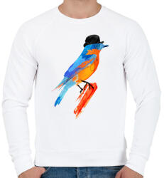 printfashion Lord bird - Férfi pulóver - Fehér (227131)
